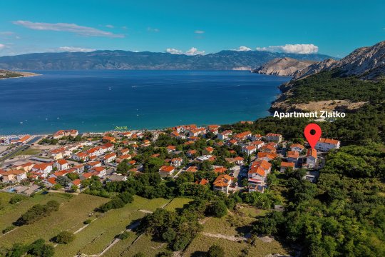 Appartement Zlatko avec balcon et vue sur la mer