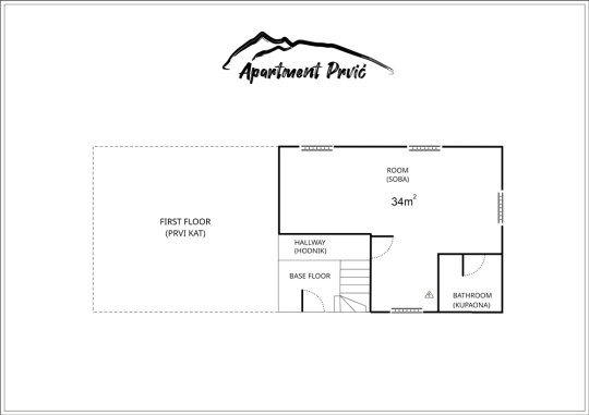 Studio apartman Prvic s pogledom na more