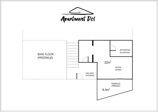 Studio apartman Dol s terasom
