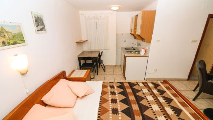 Studio Apartment Polic with Terrace and Grill Area